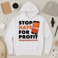 Stop Hate for Profit #StopHateForProfit Cracked Cell Phone Hoodie thumb 3