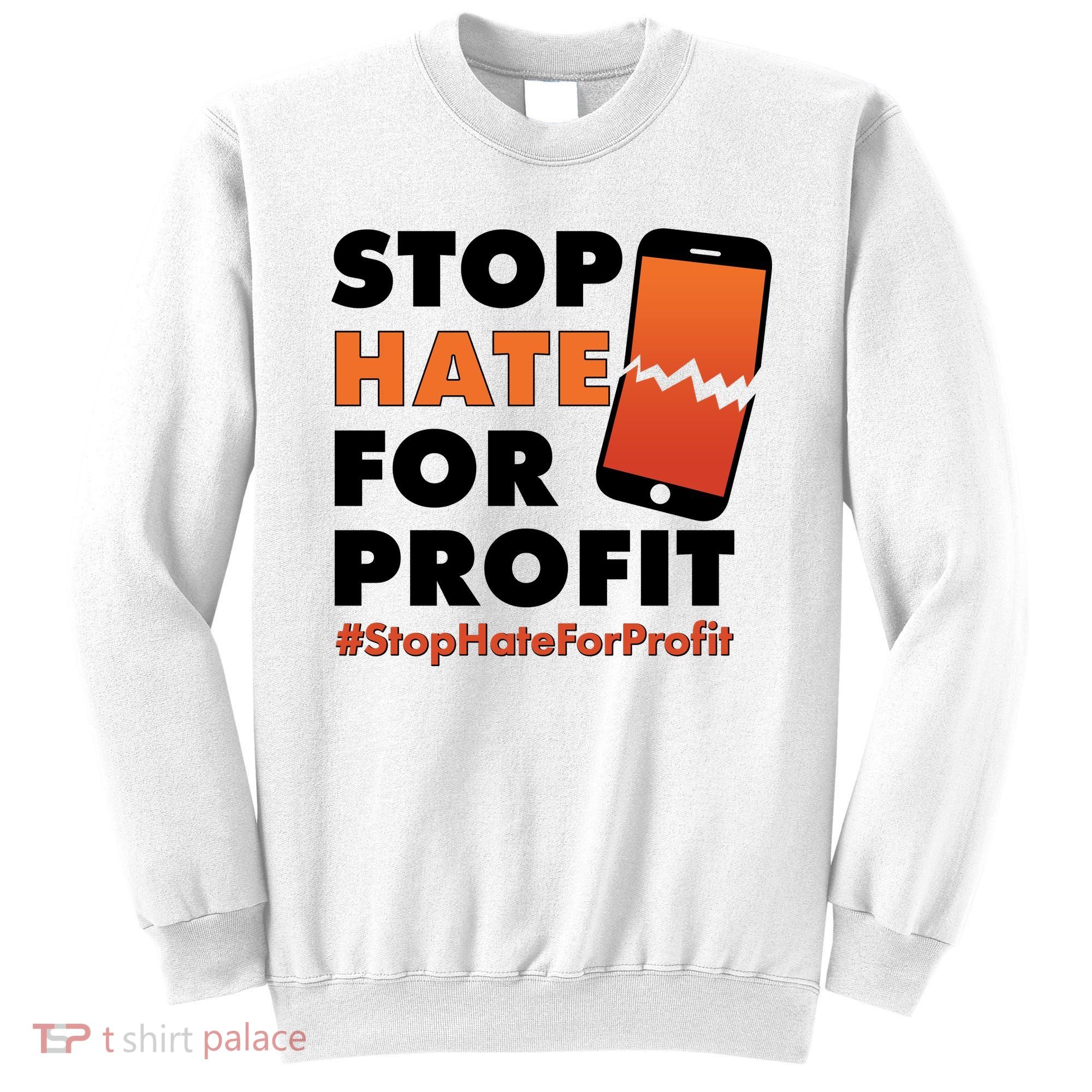 Stop Hate for Profit #StopHateForProfit Cracked Cell Phone Sweatshirt