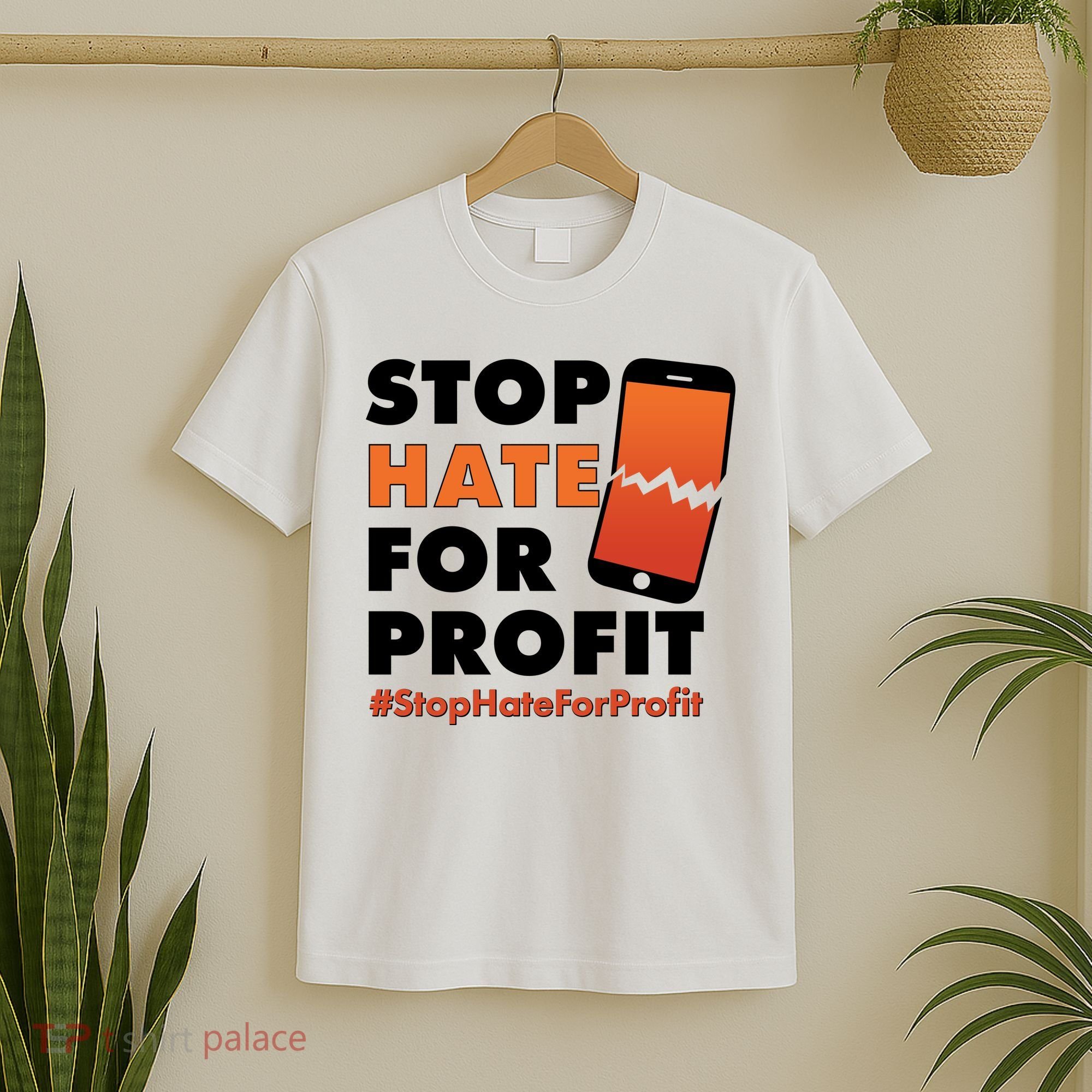 Stop Hate for Profit #StopHateForProfit Cracked Cell Phone T-Shirt