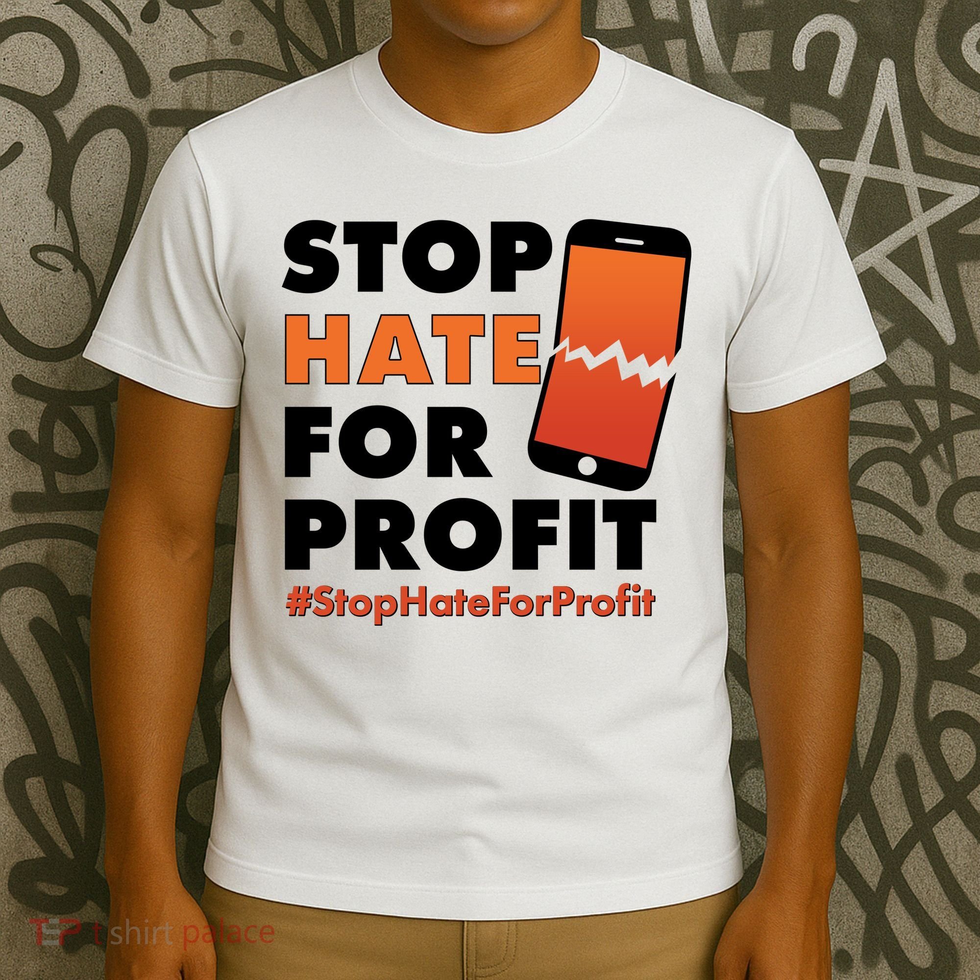 Stop Hate for Profit #StopHateForProfit Cracked Cell Phone T-Shirt