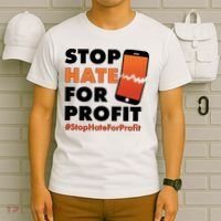 Stop Hate for Profit #StopHateForProfit Cracked Cell Phone T-Shirt thumb 6