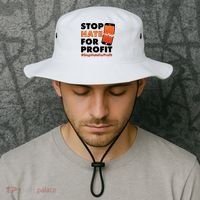 Stop Hate for Profit #StopHateForProfit Cracked Cell Phone Bucket Hat thumb 2