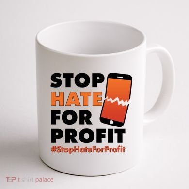 Stop Hate for Profit #StopHateForProfit Cracked Cell Phone Coffee Mug back