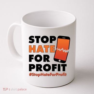 Stop Hate for Profit #StopHateForProfit Cracked Cell Phone Coffee Mug