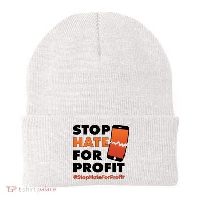 Stop Hate for Profit #StopHateForProfit Cracked Cell Phone Beanie