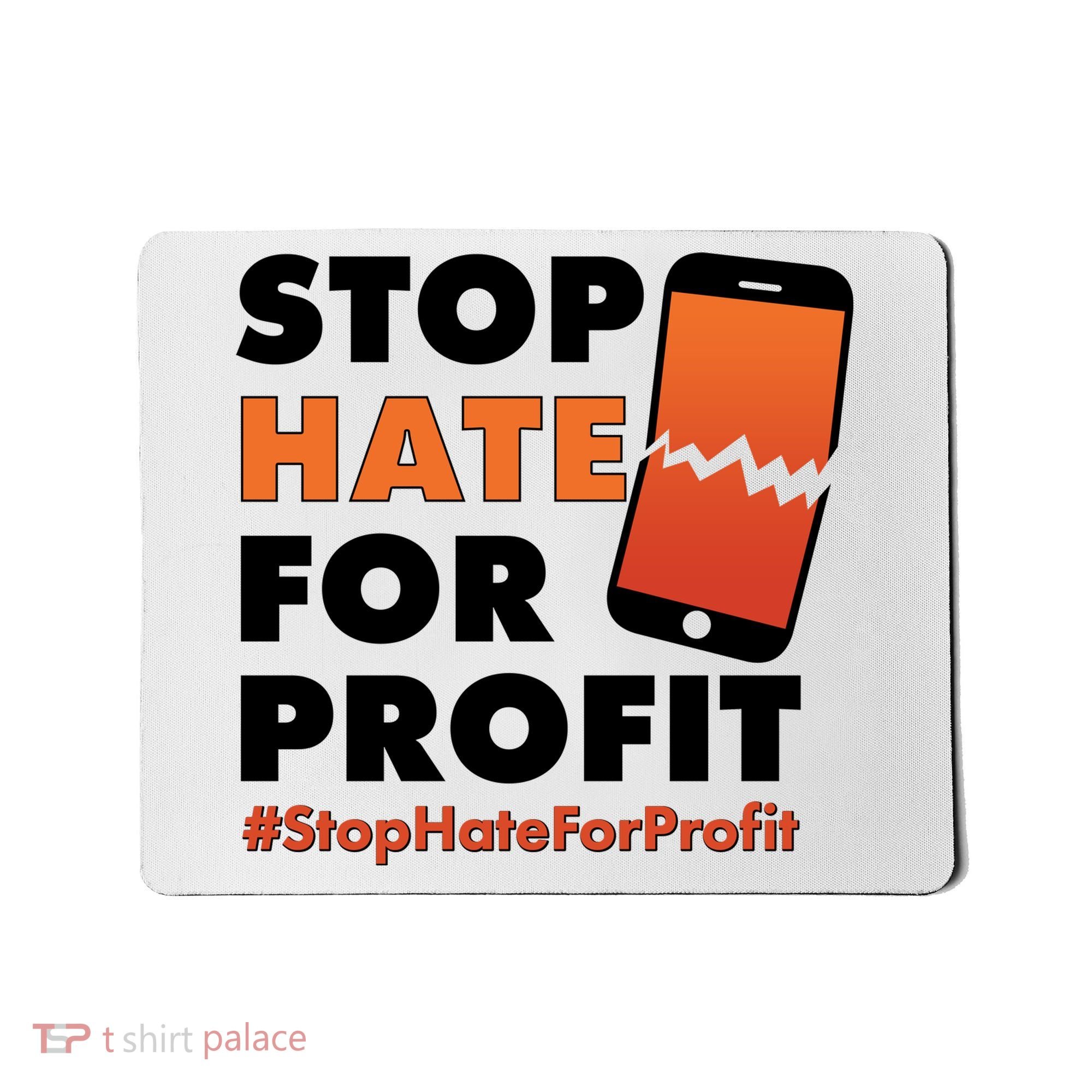 Stop Hate for Profit #StopHateForProfit Cracked Cell Phone Mousepad