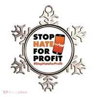 Stop Hate for Profit #StopHateForProfit Cracked Cell Phone Ornament thumb 0