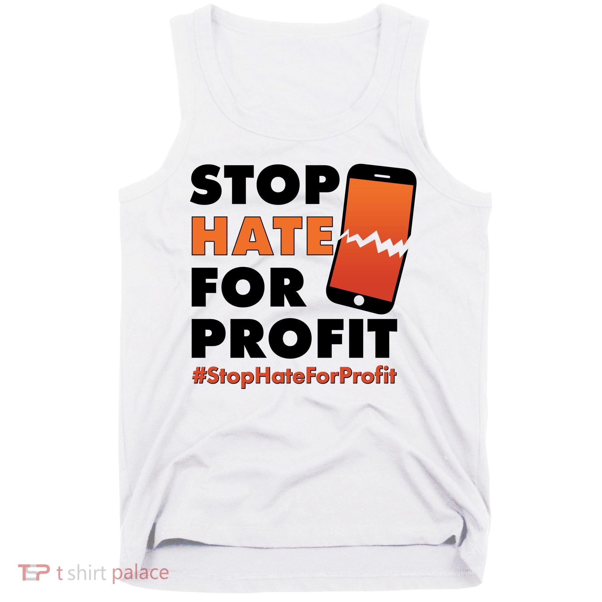 Stop Hate for Profit #StopHateForProfit Cracked Cell Phone Tank Top