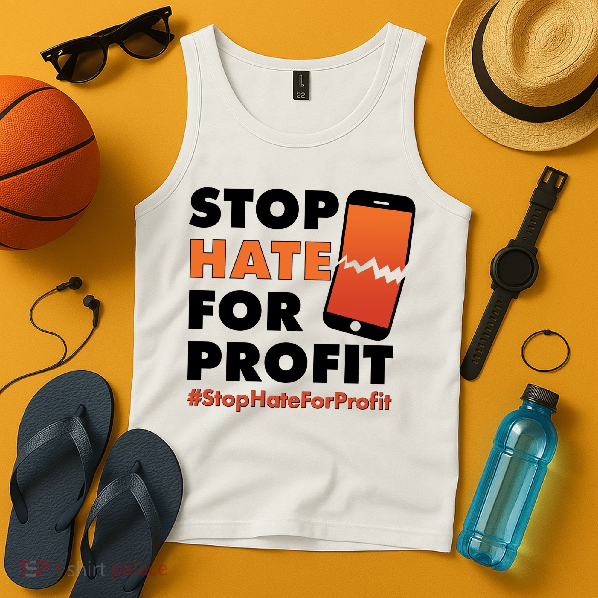 Stop Hate for Profit #StopHateForProfit Cracked Cell Phone Tank Top