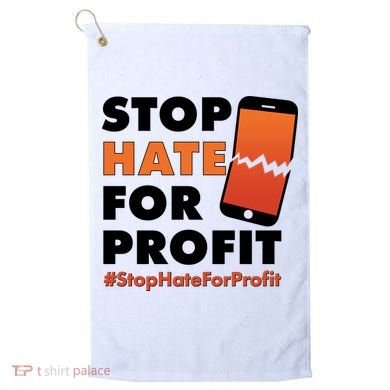 Stop Hate for Profit #StopHateForProfit Cracked Cell Phone Golf Towel