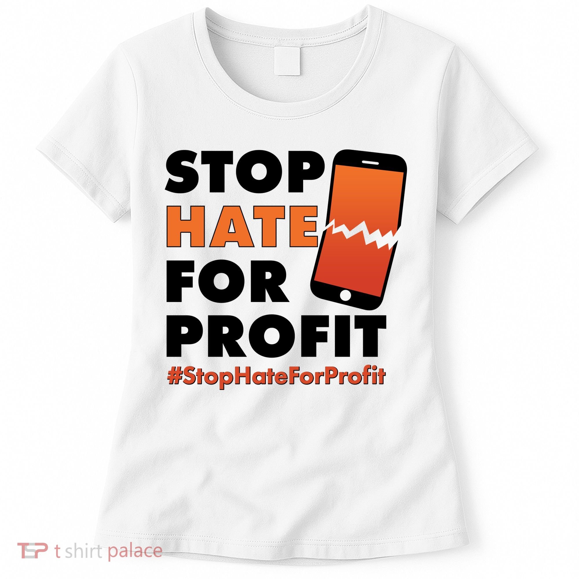 Stop Hate for Profit #StopHateForProfit Cracked Cell Phone Women's T-Shirt