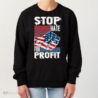 Stop Hate for Profit USA Flag Fist Women's Sweatshirt thumb 0