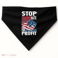 Stop Hate for Profit USA Flag Fist USA-Made Doggie Bandana thumb 0