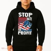 Stop Hate for Profit USA Flag Fist Hoodie thumb 2