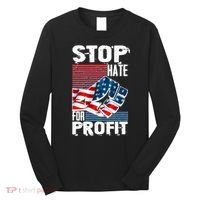 Stop Hate for Profit USA Flag Fist Long Sleeve Shirt thumb 0
