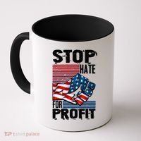 Stop Hate for Profit USA Flag Fist Coffee Mug thumb 0