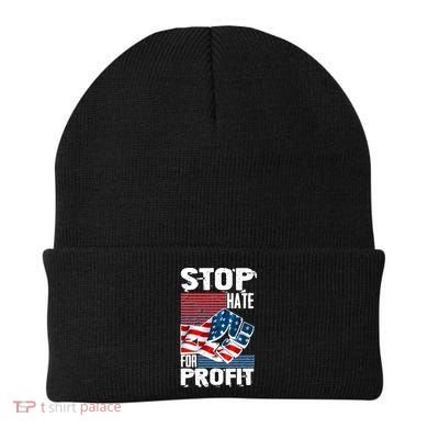 Stop Hate for Profit USA Flag Fist Beanie