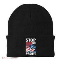 Stop Hate for Profit USA Flag Fist Beanie thumb 0