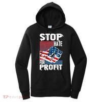 Stop Hate for Profit USA Flag Fist Women's Hoodie thumb 0