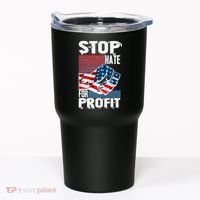 Stop Hate for Profit USA Flag Fist Tumbler thumb 0