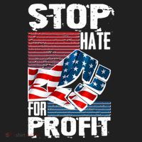 Stop Hate for Profit USA Flag Fist Tumbler thumb 3