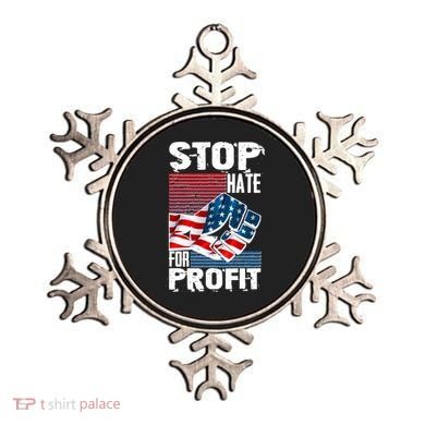 Stop Hate for Profit USA Flag Fist Ornament