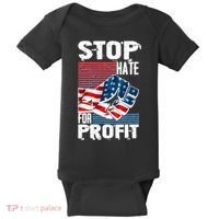 Stop Hate for Profit USA Flag Fist Baby Bodysuit thumb 0