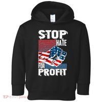 Stop Hate for Profit USA Flag Fist Toddler Hoodie thumb 0