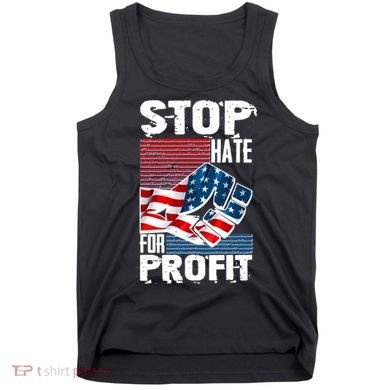 Stop Hate for Profit USA Flag Fist Tank Top