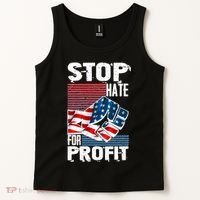 Stop Hate for Profit USA Flag Fist Tank Top thumb 2