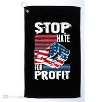 Stop Hate for Profit USA Flag Fist Golf Towel thumb 0