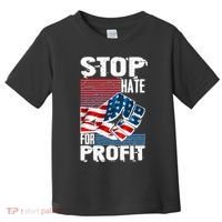 Stop Hate for Profit USA Flag Fist Toddler T-Shirt thumb 0
