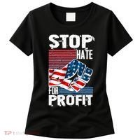 Stop Hate for Profit USA Flag Fist Women's T-Shirt thumb 0
