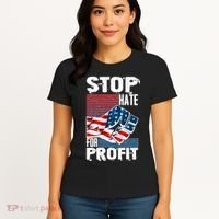Stop Hate for Profit USA Flag Fist Women's T-Shirt thumb 4