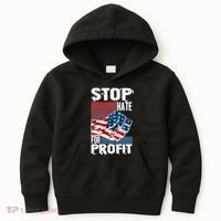 Stop Hate for Profit USA Flag Fist Kids Hoodie thumb 0