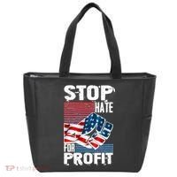 Stop Hate for Profit USA Flag Fist Tote Bag thumb 0