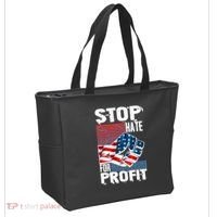 Stop Hate for Profit USA Flag Fist Tote Bag thumb 2