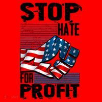 Stop Hate for Profit USA Flag Fist Santa Hat thumb 1
