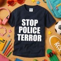 Stop Police Terror Kids T-Shirt thumb 3