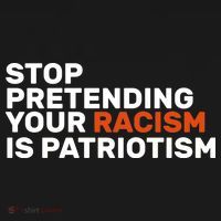Stop Pretending Your Racism Is Patriotic Backpack thumb 2