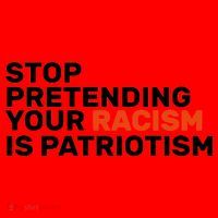 Stop Pretending Your Racism Is Patriotic Santa Hat thumb 1