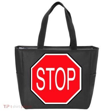 Stop Sign Tote Bag