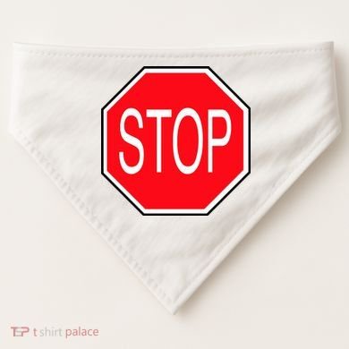 Stop Sign USA-Made Doggie Bandana