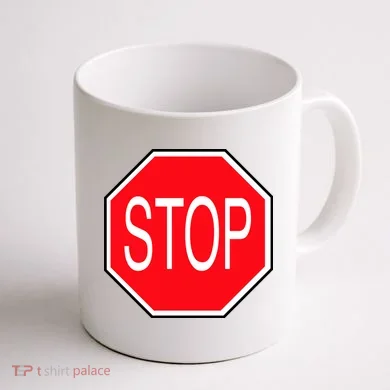 Stop Sign Coffee Mug back