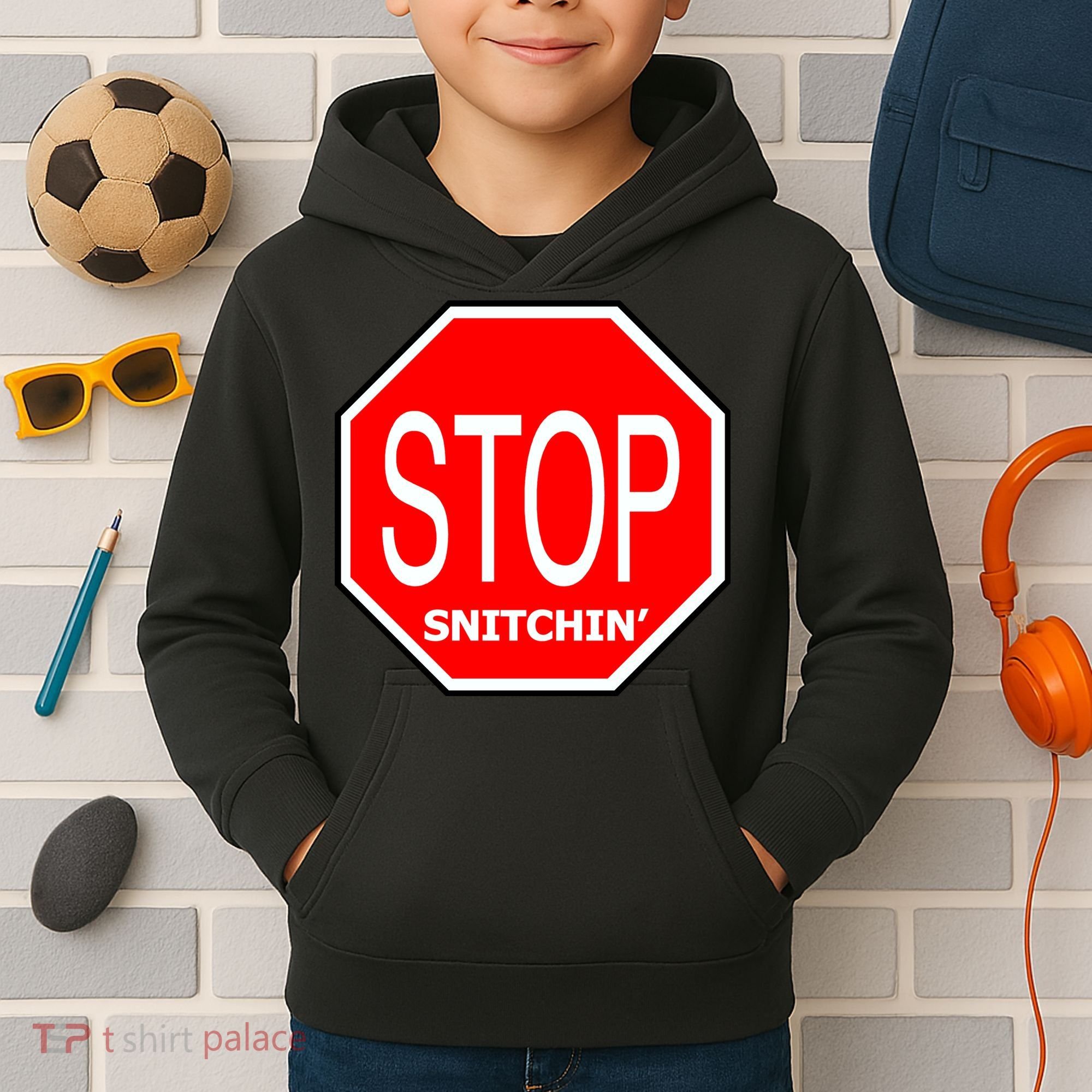STOP Snitching Snitchin' Kids Hoodie