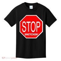 STOP Snitching Snitchin' Kids T-Shirt thumb 0
