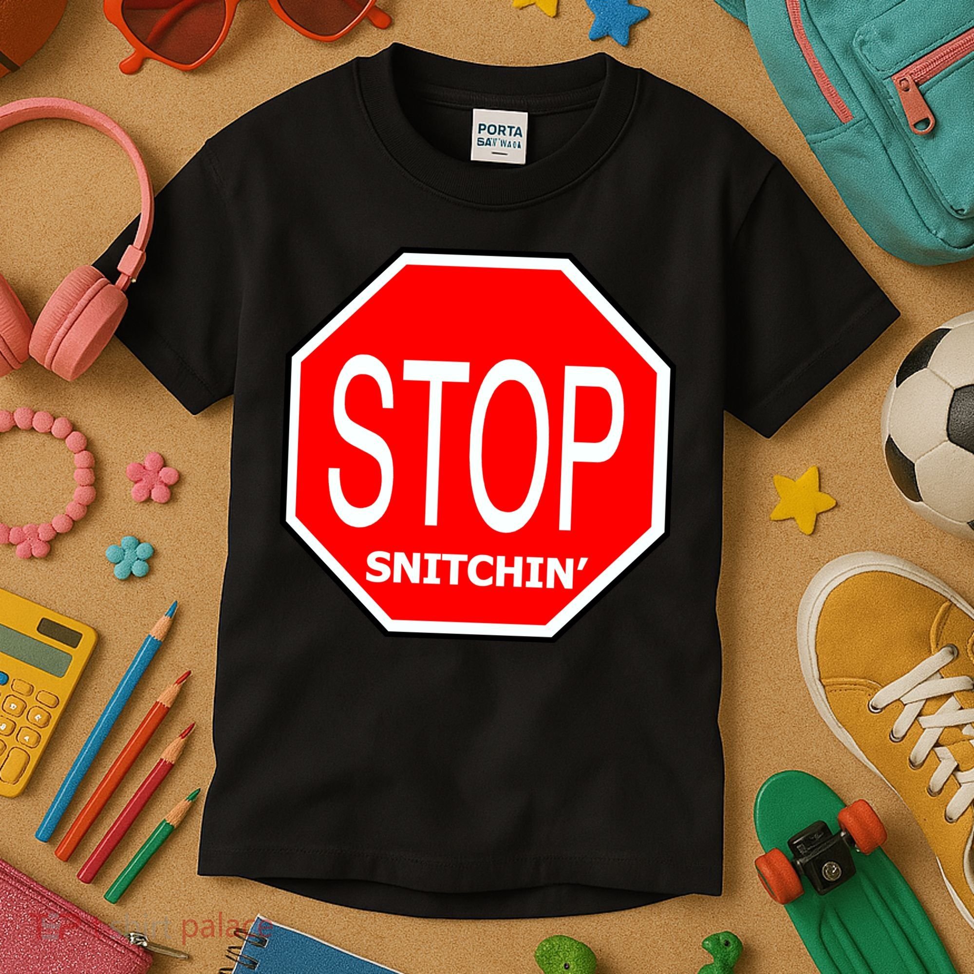STOP Snitching Snitchin' Kids T-Shirt