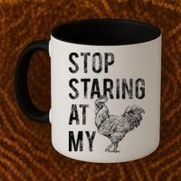 Stop Staring At My Cock Coffee Mug thumb 2