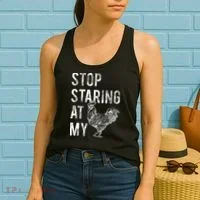 Stop Staring At My Cock Women's Tank Top thumb 2