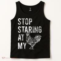 Stop Staring At My Cock Tank Top thumb 2